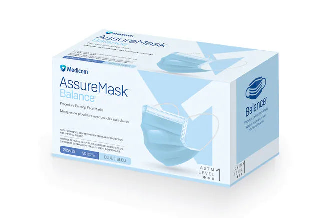 AssureMask Balance Earloop Mask Level 1 Blue - BX/50