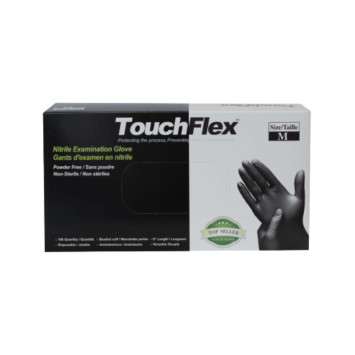 Touchflex-Black Nitrile Gloves M - BX/100
