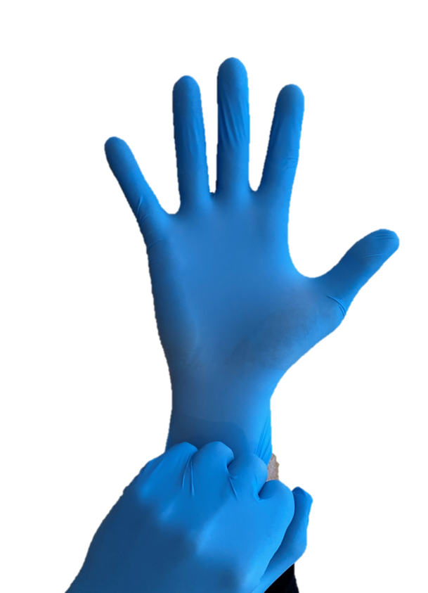 Safe-Sense Nitrile glove powder free, blue 9" - BX/100