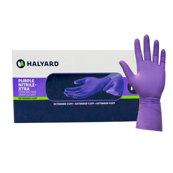 Gants de nitrile pour examen 12'' Halyard Purple Xtra 6mil (50/boite)